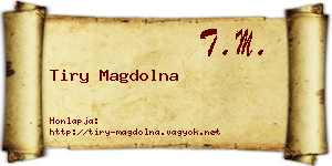 Tiry Magdolna névjegykártya