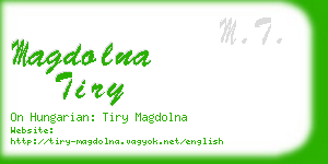 magdolna tiry business card